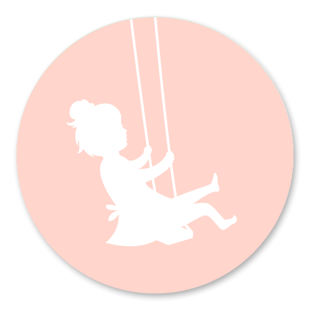 Silhouet - Meisje op Schommel